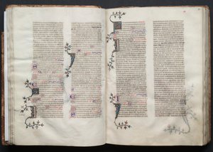 ゴータ・ミサールFol.34v、テキスト、1375年頃。 作： Master of the Boqueteaux