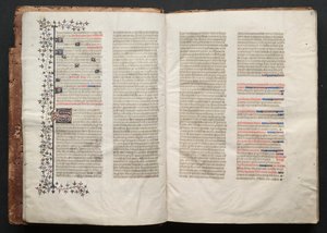 ゴータ・ミサールFol.3v、テキスト、1375年頃。 作： Master of the Boqueteaux