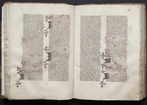 ゴータ・ミサールFol.46r、テキスト、1375年頃。 作： Master of the Boqueteaux