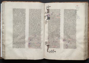 ゴータ・ミサールFol.47v、テキスト、1375年頃。 作： Master of the Boqueteaux