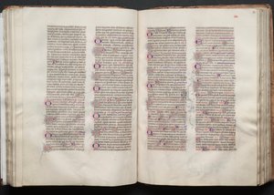 ゴータ・ミサールFol.52v、テキスト、1375年頃。 作： Master of the Boqueteaux