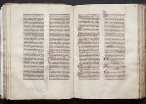ゴータ・ミサールFol.54v、テキスト、1375年頃。 作： Master of the Boqueteaux