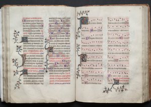 ゴータ・ミサールFol.67r、テキスト、1375年頃。 作： Master of the Boqueteaux