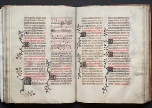 ゴータ・ミサールFol.68r、テキスト、1375年頃。 作： Master of the Boqueteaux