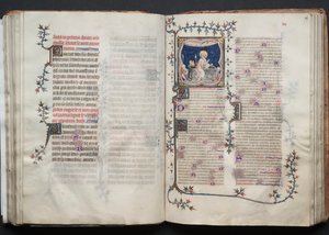 ゴータ・ミサールFol.68v、テキスト、1375年頃。 作： Master of the Boqueteaux