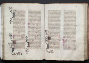 ゴータ・ミサールFol.71r、テキスト、1375年頃。 作： Master of the Boqueteaux