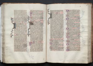 ゴータ・ミサールFol.73r、テキスト、1375年頃。 作： Master of the Boqueteaux