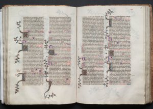 ゴータ・ミサールFol.76r、テキスト、1375年頃。 作： Master of the Boqueteaux