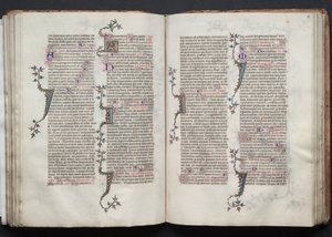 ゴータ・ミサールFol.81v、テキスト、1375年頃。 作： Master of the Boqueteaux