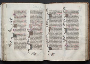 ゴータ・ミサールFol.84r, Text, c. 1375. 作： Master of the Boqueteaux