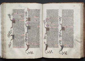 ゴータ・ミサールFol.86v、テキスト、1375年頃。 作： Master of the Boqueteaux