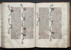 ゴータ・ミサールFol.88v、テキスト、1375年頃。 作： Master of the Boqueteaux
