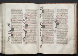 ゴータ・ミサールFol.94v、テキスト、1375年頃。 作： Master of the Boqueteaux