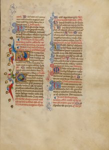 イニシャルP：ローマ法王の祝福 作： Master of the Brussels Initials
