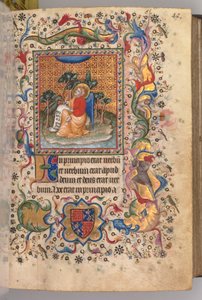 ナバラ王シャルル（1361-1425）の時: 1r. 作： Master of the Brussels Initials and Associates