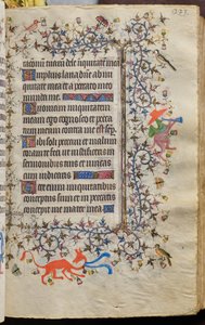 ナバラ王シャルル・ザ・ノーブル（1361-1425）の時：フォル112r、テキスト 作： Master of the Brussels Initials and Associates
