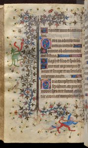 ナバラ王シャルル・ザ・ノーブル（1361-1425）の時：フォル135v、テキスト 作： Master of the Brussels Initials and Associates
