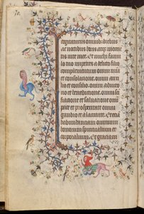 ナヴァール王シャルル（1361-1425）の時：15v巻、本文 作： Master of the Brussels Initials and Associates
