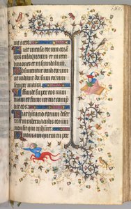 ナバラ王シャルル・ザ・ノーブル（1361-1425）の時：189r、本文 作： Master of the Brussels Initials and Associates