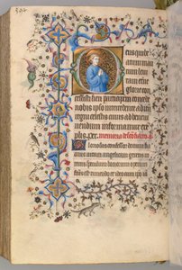 ナバラ王シャルル・ザ・ノーブル（1361-1425）の時：フォル291v、テキスト 作： Master of the Brussels Initials and Associates
