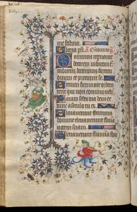 ナヴァラ王シャルル（1361-1425）の時：フォル55v、テキスト 作： Master of the Brussels Initials and Associates