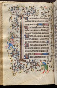 ナバラ王シャルル・ザ・ノーブル（1361-1425）の時：フォル60v、テキスト 作： Master of the Brussels Initials and Associates