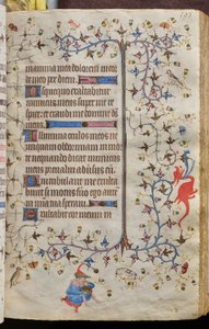 ナバラ王シャルル・ザ・ノーブル（1361-1425）の時：97r、本文 作： Master of the Brussels Initials and Associates