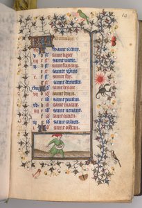 チャールズザノーブル、ナヴァール王1361-1425の時間：fol。 10月10日c。 1405年。 作： Master of the Brussels Initials and Associates