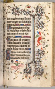 チャールズザノーブル、ナヴァール王1361-1425の時間：fol。 195r、テキスト、c。 1405年。 作： Master of the Brussels Initials and Associates