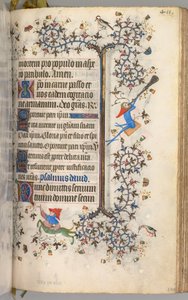 チャールズザノーブル、ナヴァール王1361-1425の時間：fol。 200r、テキスト、c。 1405年。 作： Master of the Brussels Initials and Associates