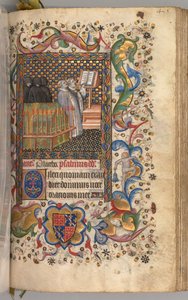チャールズザノーブル、ナヴァール王1361-1425の時間：fol。 202r、死者のオフィス、c。 1405年。 作： Master of the Brussels Initials and Associates