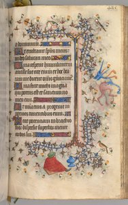 チャールズザノーブル、ナヴァール王1361-1425の時間：fol。 207r、テキスト、c。 1405年。 作： Master of the Brussels Initials and Associates