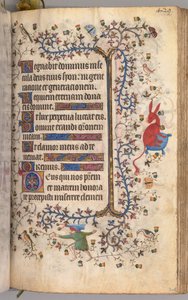 チャールズザノーブル、ナヴァール王1361-1425の時間：fol。 209r、テキスト、c。 1405年。 作： Master of the Brussels Initials and Associates
