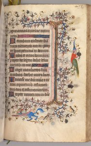 チャールズザノーブル、ナヴァール王1361-1425の時間：fol。 221r、テキスト、c。 1405年。 作： Master of the Brussels Initials and Associates