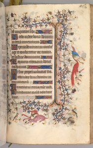 チャールズザノーブル、ナヴァール王1361-1425の時間：fol。 225r、テキスト、c。 1405年。 作： Master of the Brussels Initials and Associates