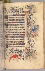 チャールズザノーブル、ナヴァール王1361-1425の時間：fol。 231r、テキスト、c。 1405年。 作： Master of the Brussels Initials and Associates