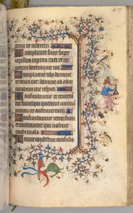 チャールズザノーブル、ナヴァール王1361-1425の時間：fol。 232r、テキスト、c。 1405年。 作： Master of the Brussels Initials and Associates