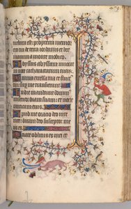 チャールズザノーブル、ナヴァール王1361-1425の時間：fol。 234r、テキスト、c。 1405年。 作： Master of the Brussels Initials and Associates