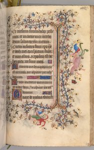 チャールズザノーブル、ナヴァール王1361-1425の時間：fol。 237r、テキスト、c。 1405年。 作： Master of the Brussels Initials and Associates