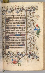 チャールズザノーブル、ナヴァール王1361-1425の時間：fol。 243r、テキスト、c。 1405年。