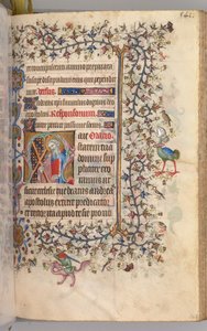 チャールズザノーブル、ナヴァール王1361-1425の時間：fol。 265r、セントアンドリュー、c。 1405年。 作： Master of the Brussels Initials and Associates