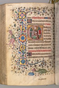 チャールズザノーブル、ナヴァール王1361-1425の時間：fol。 266v、セントジェームズ、c。 1405年。 作： Master of the Brussels Initials and Associates
