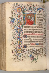 チャールズオブノーブル、キングオブナバール1361-1425、 275v、セントビンセント、c。 1405年。 作： Master of the Brussels Initials and Associates