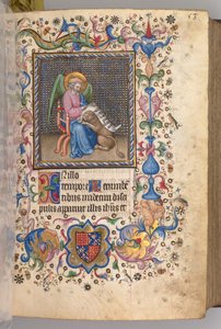 チャールズザノーブル、ナヴァール王1361-1425の時間：fol。 27r、セントマーク、c。 1405年。 作： Master of the Brussels Initials and Associates