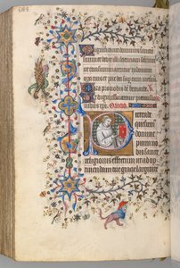 チャールズオブノーブル、キングオブナバール1361-1425、 288v、セントハーバード、c。 1405年。 作： Master of the Brussels Initials and Associates