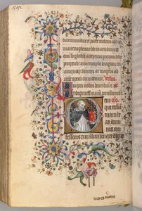 チャールズオブノーブル、キングオブナバール1361-1425、 290v、聖ドミニク、c。 1405年。 作： Master of the Brussels Initials and Associates