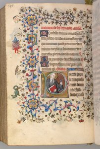 チャールズオブノーブル、キングオブナバール1361-1425、 292v、セントレナード、c。 1405年。 作： Master of the Brussels Initials and Associates