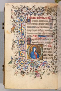 チャールズオブノーブル、キングオブナバール1361-1425、 304v、セントマーサ、c。 1405年。 作： Master of the Brussels Initials and Associates