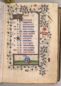 チャールズザノーブル、ナヴァール王1361-1425の時間：fol。 4月、4月、c。 1405年。