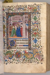チャールズザノーブル、ナヴァール王1361-1425の時間：fol。 55r、ビジテーション・ラウズ、c。 1405年。 作： Master of the Brussels Initials and Associates